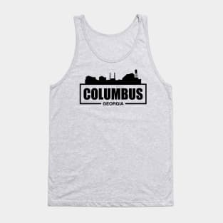 Columbus Georgia Downtown City Skyline Riverwalk Silhouette Tank Top